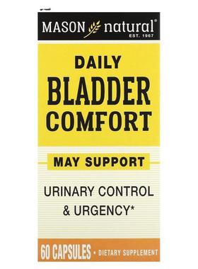 Mason Natural,Daily Bladder Comfort，60 粒胶囊