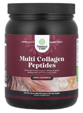 Natures Craft,Multi Collagen Peptides, Unflavored, 16 oz (45
