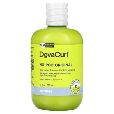 DevaCurl,No-Poo Original，零泡沫清洁乳，适用于富含水分、干性