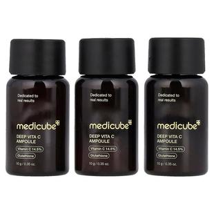 Medicube,Deep Vita C Ampoule, 3 Bottles, 0.35 oz (10 g) Each