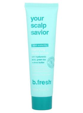 b.fresh,Clarifying Scalp Scrub, Wild Waterlily, 3.3 fl oz (1