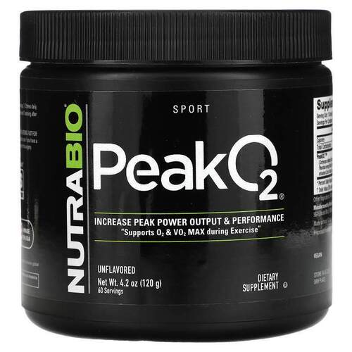 Nutrabio Labs,Peak O2，原味，4.2 盎司（120 克）