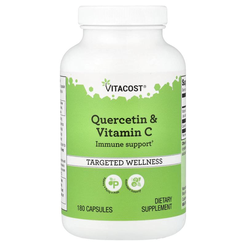 Vitacost Quercetin&Vitamin C槲皮素与维生素 C日常从容常伴
