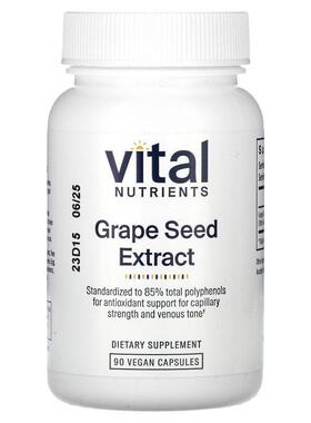 Vital Nutrients,Grape Seed Extract, 90 Vegan Capsules