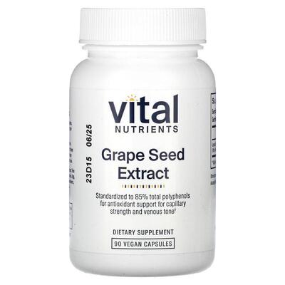 Vital Nutrients,Grape Seed Extract, 90 Vegan Capsules