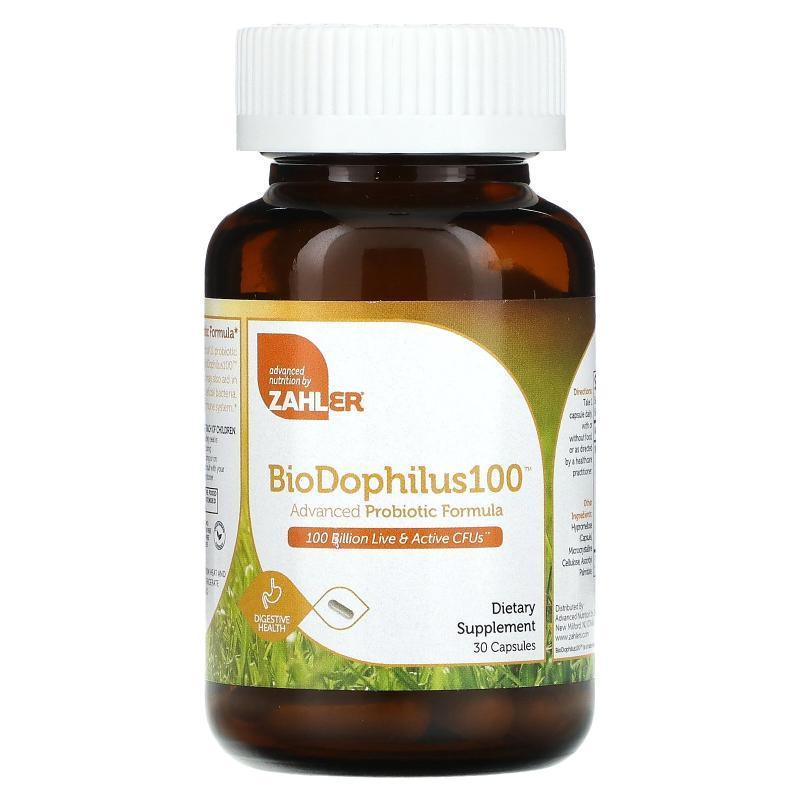 Zahler,Biodophilus100, Advanced Probiotic Formula, 30 Capsul