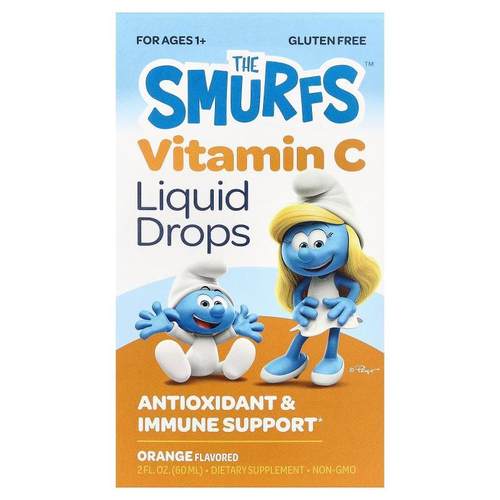 The Smurfs,Vitamin C Liquid Drops, Ages 1+, Orange, 2 fl oz