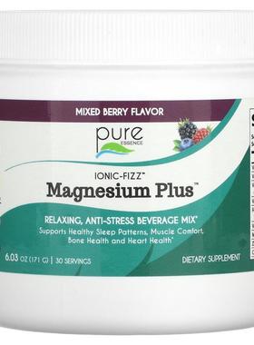 Pure Essence,Ionic-Fizz, Magnesium Plus, Mixed Berry