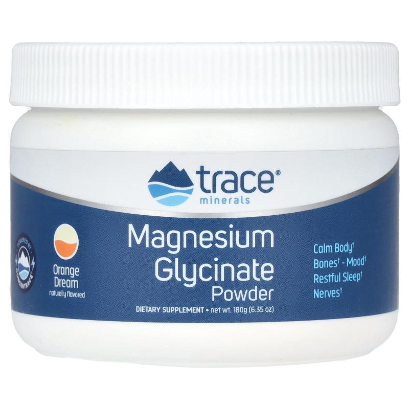 露那辛,Magnesium Glycinate Powder, Grape, 6.35 oz (180 g)