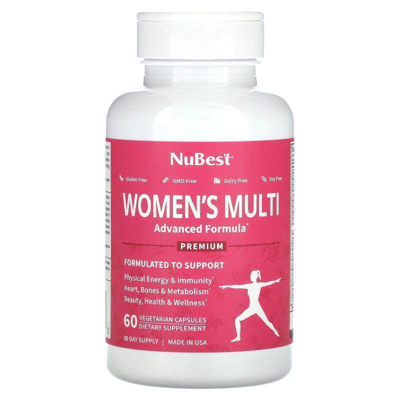 NuBest,女性优质多营养素配方，60 粒素食胶囊