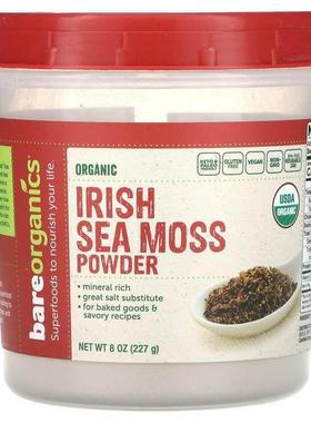 BareOrganics,Organic Irish Sea Moss Powder, 8 oz (227 g)