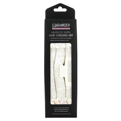 乔凡尼,Heatless Satin, Hair Curling Set, Ivory, 4 Pieces
