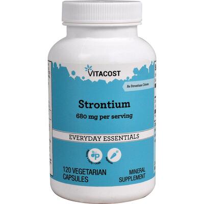 Vitacost,Strontium, 680 mg per serving, 120 Vegetarian Capsu