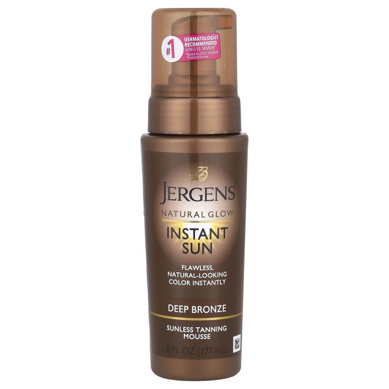 Jergens,Natural Glow Instant Sun 调色着色摩丝，浅铜色，6 液1