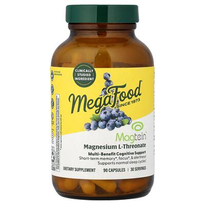 MegaFood,Magtein® Magnesium L-Threonate, 90 Capsules