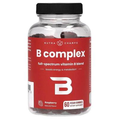 NutraChamps,B Complex, Raspberry, 60 Vegan Gummies