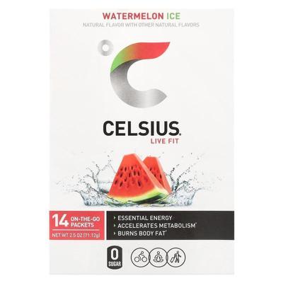 Celsius,Live Fit，西瓜冰，14 包，每包 0.18 盎司（5.08 克）