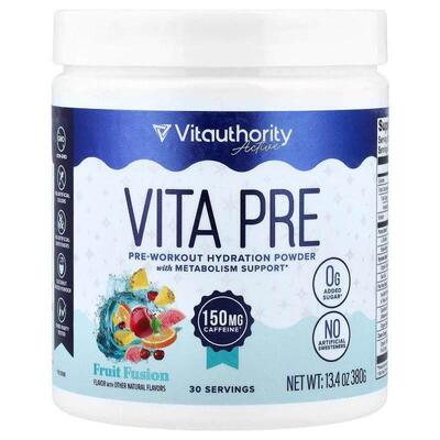 Vitauthority,活力前，运动前补水粉，果味混合