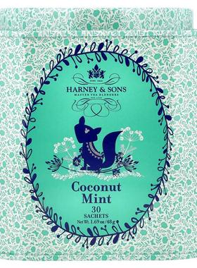 Harney & Sons,Coconut Mint , 30 Sachets, 1.69 oz (48 g)