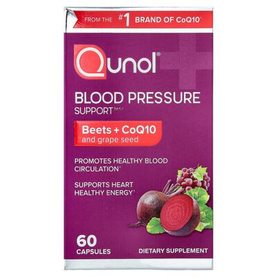 Qunol,Blood Pressure Support, Beets + CoQ10 and Grape Seed,