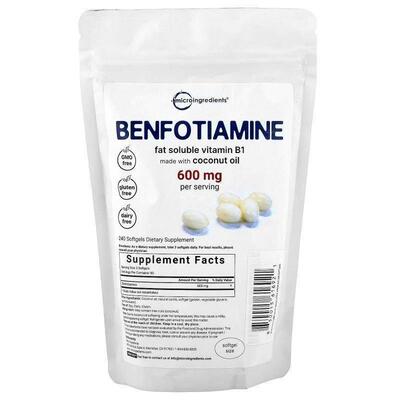Micro Ingredients,苯磷硫胺软胶囊，240 粒（每粒 200 毫克）