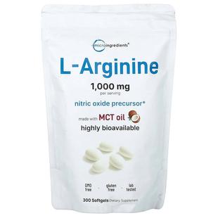 Micro Ingredients,L-Arginine, 30 Softgels (250 mg per Softge