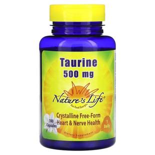 Taurine 500 Capsules 100 Nature Life