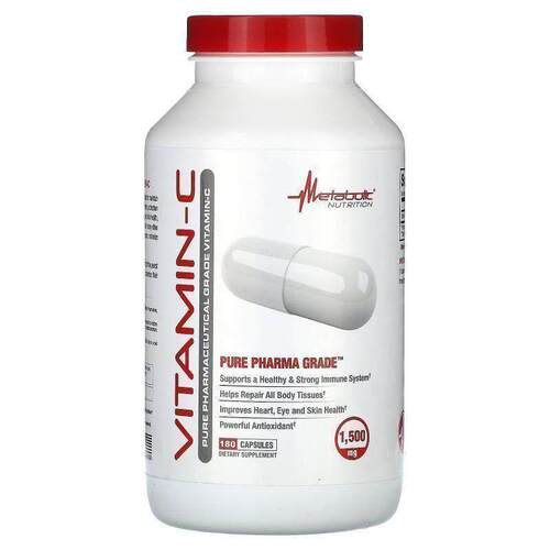 Metabolic Nutrition,Vitamin-C, 750 mg, 180 Capsules