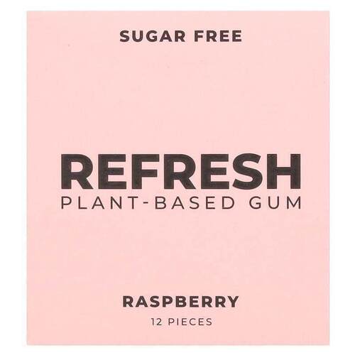 Refresh Gum,植物基胶，树莓，12 片