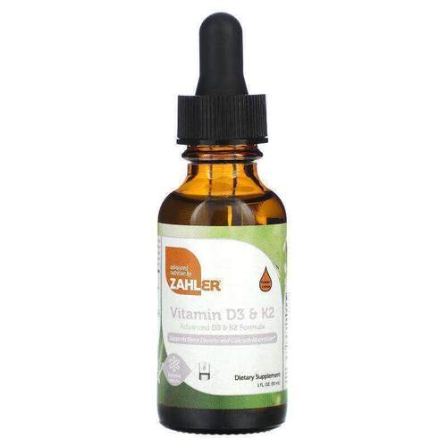 Zahler,Vitamin D3 &amp;amp;amp; K2膳食补剂补充维生素