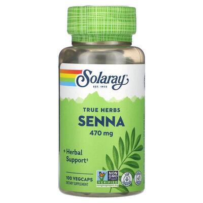 Solaray,True Herbs, Senna, 470 mg, 100 VegCaps