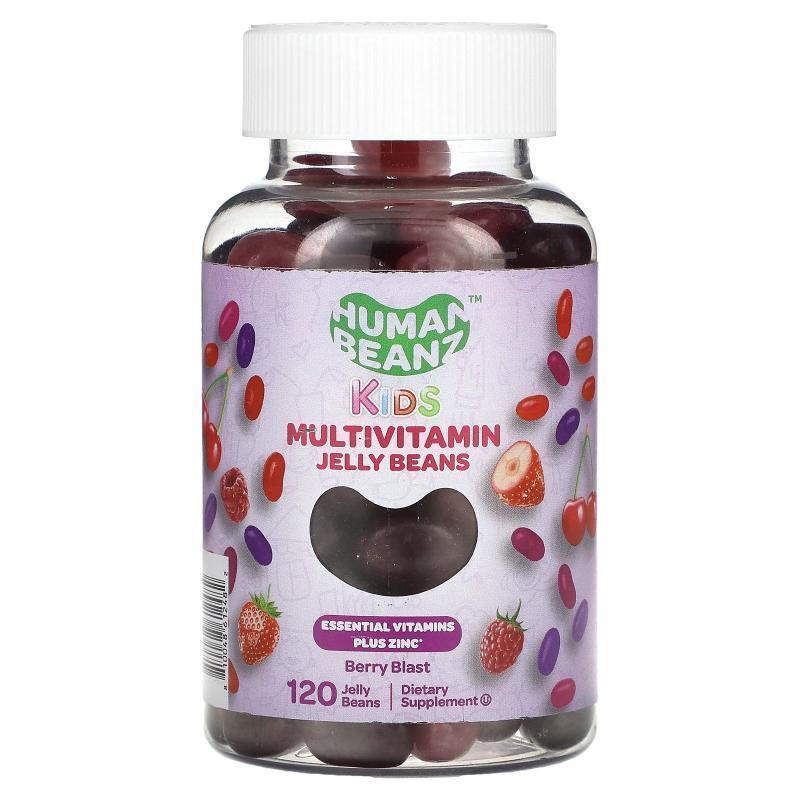 Human Beanz,Kids, Multivitamin Jelly Beans, Berry Blast, 120