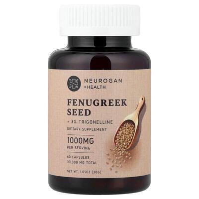 Neurogan Health,Fenugreek Seed + 3% Trigonelline, 60 Capsule