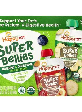 禧贝,HappyTot®, Super Bellies, For 2+ Years, Organic Fruit &