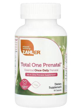 Zahler,Total One Prenatal，每日一粒孕期必需胶囊，60 粒