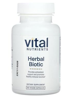 Vital Nutrients,Herbal Biotic, 60 Vegan Capsules