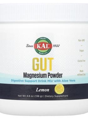 KAL,GUT 镁粉，柠檬味，4.8 盎司（138 克）