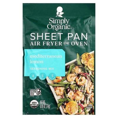 Simply Organic,Sheet Pan Seasoning Mix, Mediterranean Lemon,