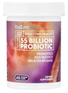 BioEmblem,55 Billion Probiotic, 45 Veggie Caps