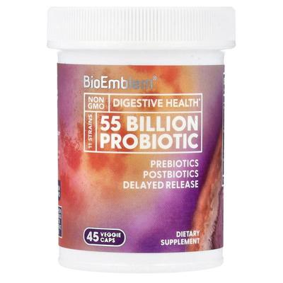 BioEmblem,55 Billion Probiotic, 45 Veggie Caps
