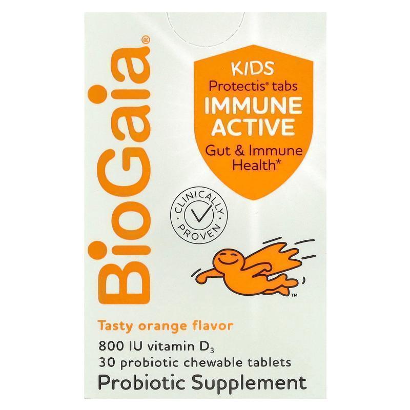 BioGaia,Protectis Kids, Immune Active, Tasty Orange, 30 Prob