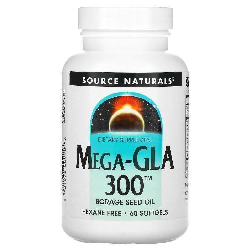 源美,Mega GLA 300, 亚麻酸软胶囊,60粒