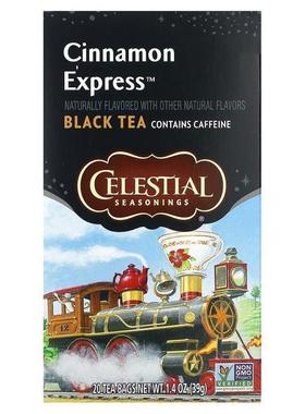 斯乐,Black Tea, Cinnamon Express, 20 Tea Bags, 1.4 oz (39 g)