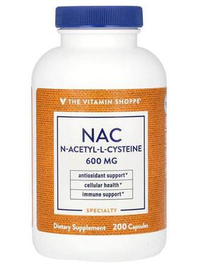 The Vitamin Shoppe,NAC, 600 mg, 200 Capsules
