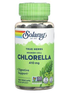 Solaray,True Herbs, Broken Cell Chlorella, 410 mg, 100 Vegca