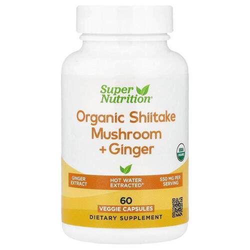Super Nutrition,Organic Shiitake Mushroom + Ginger