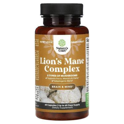 Natures Craft,Lion's Mane Complex, 60 Capsules