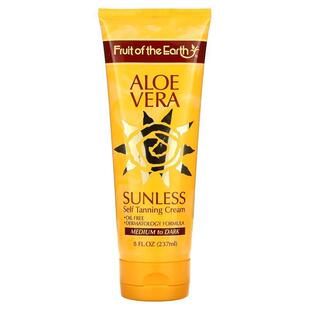 闪露,Aloe Vera Sunless Self Tanning Cream, Deep Dark, 8 fl o