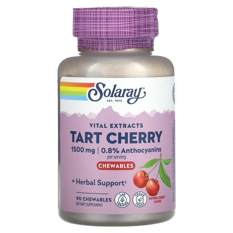 Solaray,Vital Extracts Tart Cherry, Natural Cherry, 500 mg,