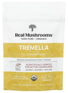 Real Mushrooms,Tremella，有机蘑菇浸膏粉，2.12 盎司（60 克）